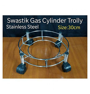 Stainless Steel Gas Cylinder Stand- Trolley