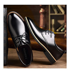 Fashion Leather Men's Official Shoes England Wind Loafers - Black